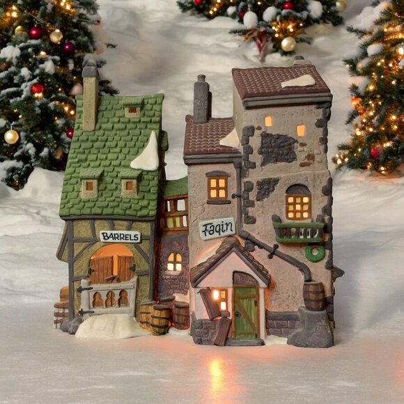 Dept 56 Fagin's Hide-A-Way Dickens Village Lighted Christmas Building - 1991 - Picture 1 of 12